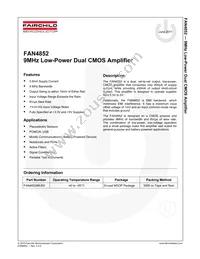 FAN4852IMU8X Datasheet Page 2