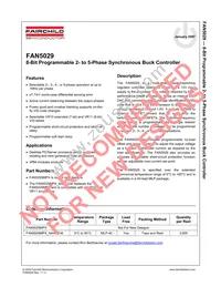 FAN5029MPX Datasheet Cover