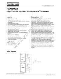 FAN5092MTC Datasheet Cover