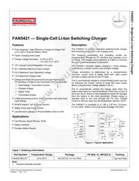 FAN5421BUCX Datasheet Page 2