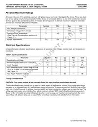 FC250F1 Datasheet Page 2