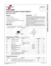 FCB110N65F Datasheet Page 2