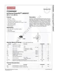 FCD600N60Z Datasheet Page 2