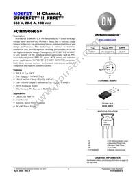 FCH190N65F-F155 Datasheet Cover