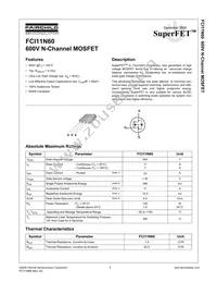 FCI11N60 Datasheet Cover