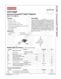 FCP11N60F Datasheet Page 2