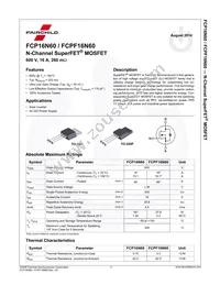 FCP16N60 Datasheet Page 2