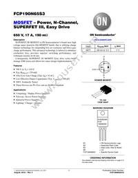 FCP190N65S3 Datasheet Cover