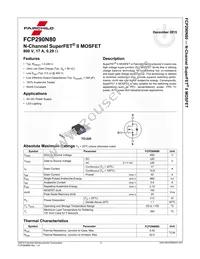 FCP290N80 Datasheet Page 2