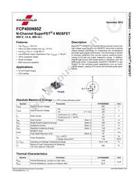 FCP400N80Z Datasheet Page 2