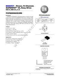 FCP600N65S3R0 Datasheet Cover