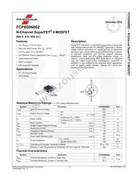 FCP850N80Z Datasheet Page 2