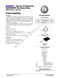 FCPF125N65S3 Datasheet Cover