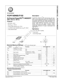 FCPF190N60-F152 Datasheet Cover