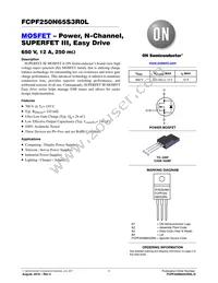 FCPF250N65S3R0L Datasheet Cover