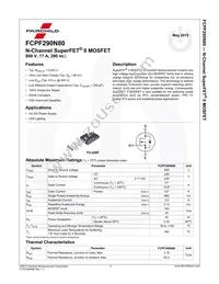 FCPF290N80 Datasheet Page 2