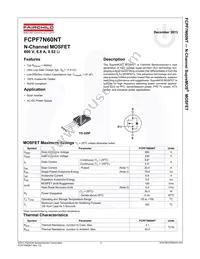 FCPF7N60NT Datasheet Page 2