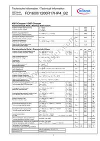 FD16001200R17HP4B2BOSA2 Datasheet Page 2