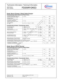 FD200R12KE3HOSA1 Datasheet Page 2