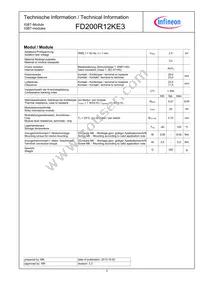 FD200R12KE3HOSA1 Datasheet Page 3