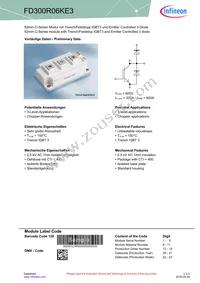 FD300R06KE3HOSA1 Datasheet Cover