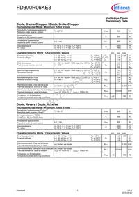 FD300R06KE3HOSA1 Datasheet Page 3