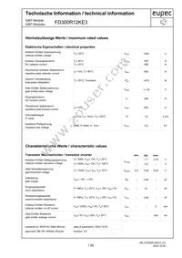 FD300R12KE3HOSA1 Datasheet Cover