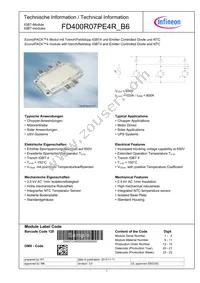 FD400R07PE4RB6BOSA1 Datasheet Cover