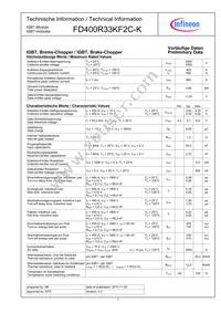 FD400R33KF2CKNOSA1 Datasheet Cover