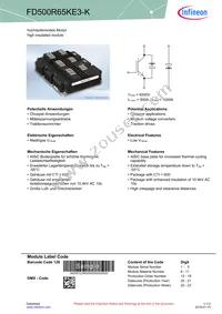 FD500R65KE3KNOSA1 Datasheet Cover