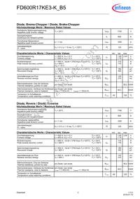 FD600R17KE3KB5NOSA1 Datasheet Page 2