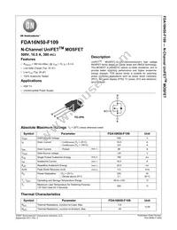 FDA16N50-F109 Datasheet Cover