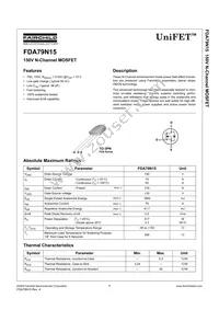FDA79N15 Datasheet Cover