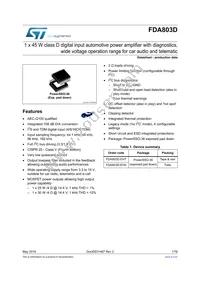 FDA803D-EHX Datasheet Cover