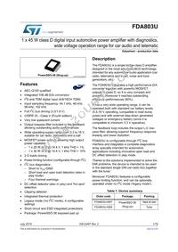 FDA803U-KBT Datasheet Cover