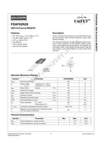 FDAF62N28 Datasheet Cover