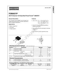 FDB6021P Datasheet Cover