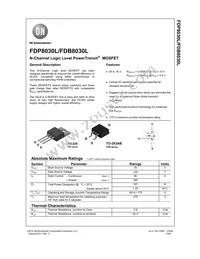 FDB8030L Datasheet Cover