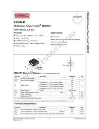 FDB8443 Datasheet Page 2