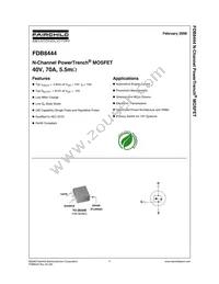 FDB8444 Datasheet Page 2