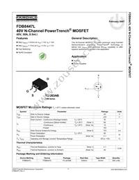 FDB8447L Datasheet Page 2