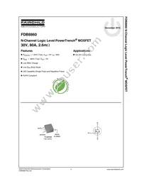 FDB8860 Datasheet Page 2