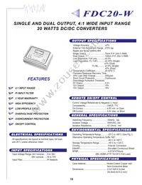 FDC20-48D05W Datasheet Cover