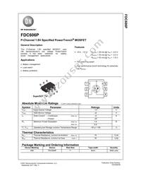 FDC606P Datasheet Cover