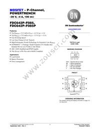 FDC642P-F085P Datasheet Cover