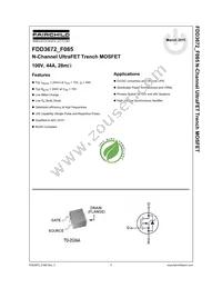 FDD3672-F085 Datasheet Cover