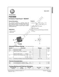 FDD5680 Datasheet Cover