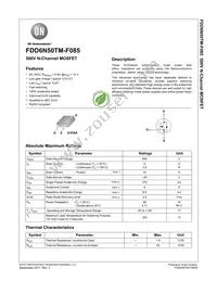 FDD6N50TM-F085 Datasheet Cover