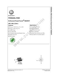 FDD8444L-F085 Datasheet Cover