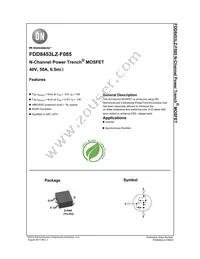FDD8453LZ-F085 Datasheet Cover